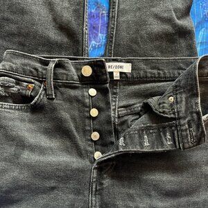 RE/ DONE Black High Waisted Jeans